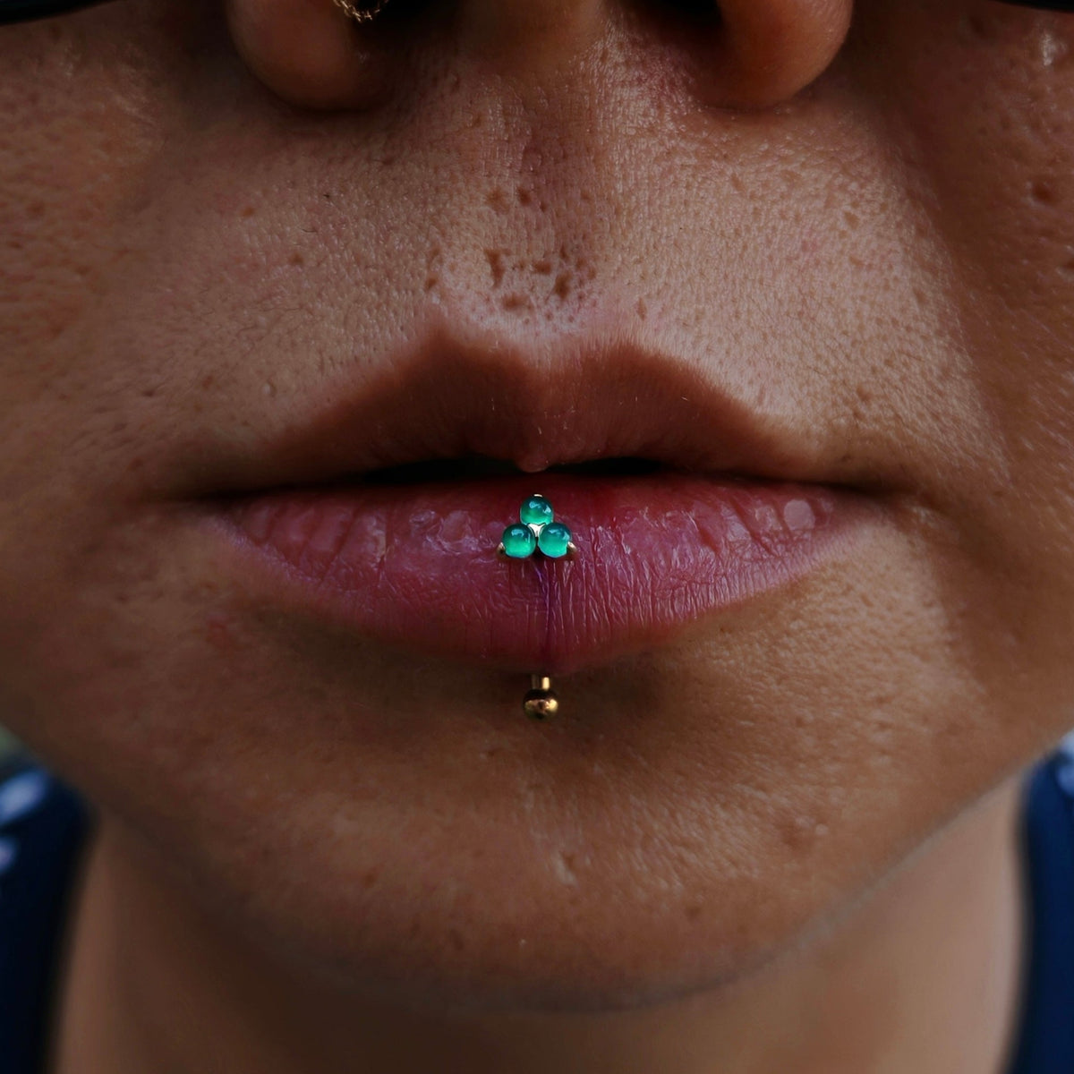 Vertical Lip Piercing