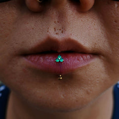 Vertical Lip Piercing