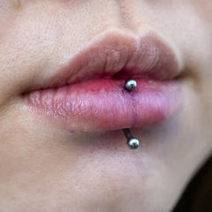 Vertical Lip Piercing